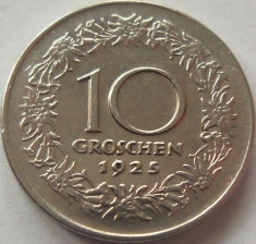 Moneda 10 Groschen - AUSTRIA, anul 1925 *cod 2999 xF foto