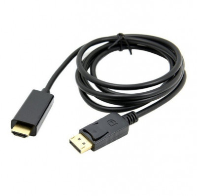 Cablu DisplayPort - HDMI pt laptop pc suporta audio 1080p Full HD HDTV 1.8 metri foto