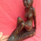 Arta Africana - Nud Femeie din lemn de Macore (par african) !!!