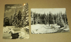 Iarna, zapada - set / lot 2 vederi vechi - Iugoslavia - 2+1 gratis - RBK11970 foto
