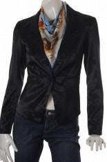 Blazer cambrat negru peliculizat Vero Moda, marime 38 foto