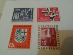 germania/saar 1957 / 4 serii MNH foto