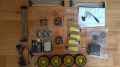 Kit robot / masina Arduino UNO R3 + bluetooth + senzori + drivere motoare foto