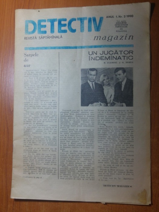 revista detectiv anul 1/nr. 2/1990