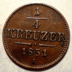 A.029 AUSTRIA 1/4 KREUZER 1851 A foto