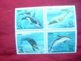 Bloc -Fauna - Mamifere Marine 1990 URSS , 4 val.