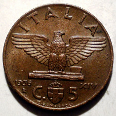 A.022 ITALIA VITTORIO EMANUELE III 5 CENTESIMI 1936 RARA