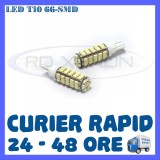 BEC AUTO LED LEDURI POZITIE T10 (W5W) - 66 SMD - POZITII, NUMAR, ALB XENON 6000K, Universal