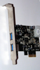 Placa pt extensie USB 3.0 pe PCI Expres x1 de 10x mai rapid ca USB 2.0 foto