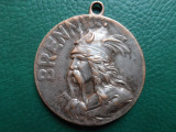 Medalie franceza Brennus Vercingetorix, masiva, gravura semnata Defer