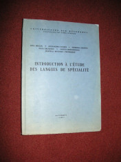 Introduction a l&amp;#039;etude des langues de specialite - P. Miclau,A.Cunita,T.Cristea foto