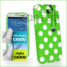 Husa Samsung Galaxy S3 i9300 + Folie protectie display si stylus CADOU VERDE foto