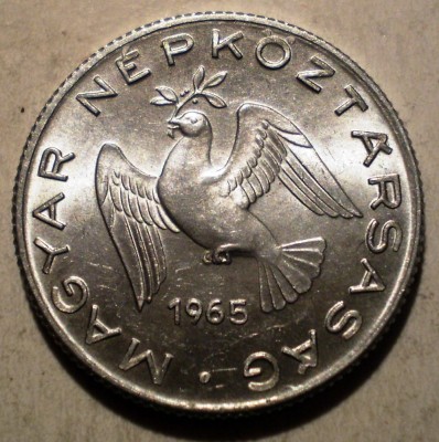 C.087 UNGARIA 10 FILLER 1965 XF/AUNC foto
