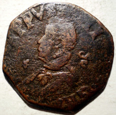 D.255 ITALIA MILANO ADMINISTRATIE SPANIOLA FILIP IV MONEDA 1637 9,7g/28-29mm foto