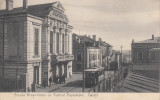 GALATI , STRADA BRASOVENIEI CU TEATRUL PAPADOPOL , TRAMVAI, Necirculata, Printata