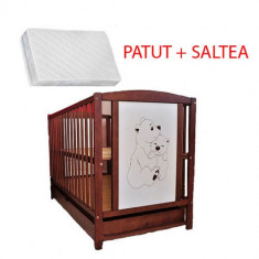 Patut din Lemn Bear + Saltea Cocos foto