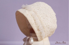 Bonetica &amp;quot;Soft Lace&amp;quot; (Circumferinta cap: 50 cm, Culoare: ivoire) foto