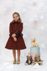 Palton de lana Rahela (Culoare: portocaliu, Imbracaminte pentru varsta: 13 ani - 157 cm) foto