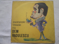 Dem Radulescu ?? Momente Vesele Cu Dem Radulescu _ vinyl(LP) Romania non music foto