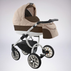 Carucior 3 in 1 Holland Black W12 (Crem cu Maro) Bebetto foto