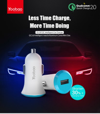 Incarcator auto Quick Charge 2.0 YB-205QC 2.4A by Yoobao Gri foto