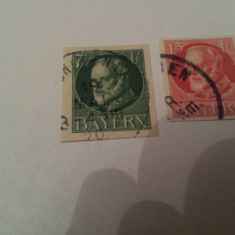 germania/bayern 1914-20 ludwig nedant stampilate/2 v./32 euro