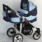 Carucior 2 in 1 cu roti gonflabile Street S3 (Bleumarin cu Bleu) Kerttu