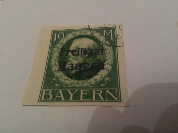 germania/bayern 1919 ludwig/ 1v. nedantelata stampilata/ 85 euro