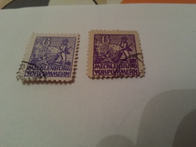 germania/mecklenburg 1946 industrie si agricultura / 2 v. / 32 euro foto