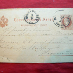 Carte Postala 2 kr.brun marca fixa 1883 cu Antet Croitor de Uniforme Militare