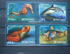 ROMANIA 2007 ? FAUNA DIN MAREA NEAGRA, serie nestampilata AF8 foto