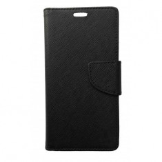 Husa Huawei P8 Flip Carte Fancy Neagra / Black foto