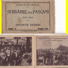 Pascani (Iasi) - Serbarile 1919-Leporello- Carnet 6 vederi-rara