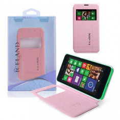 Husa Nokia Lumia 630 Flip Carte Iceland Series Roz / Pink foto