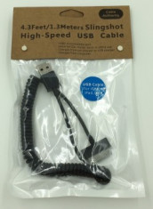 Cablu date retractabil 1,3 metri iPhone 4 foto