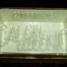 Cutie Calciu Gluconic comprimate, farmacie medicamente, amintiri Epoca de Aur