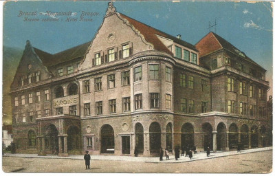 !!! BRASOV - HOTELUL KORONA - CIRCULATA 1914 foto
