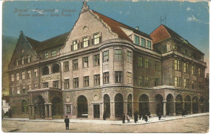 !!! BRASOV - HOTELUL KORONA - CIRCULATA 1914