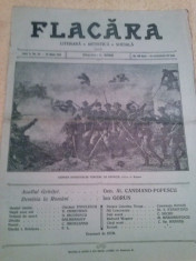 revista veche FLACARA -LITERARA-ARTISTICA-SOCIALA ,mai 1913 , foto