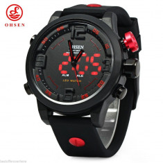 Ceas Ohsen Military Sport , Dual Time , Analog + Led foto