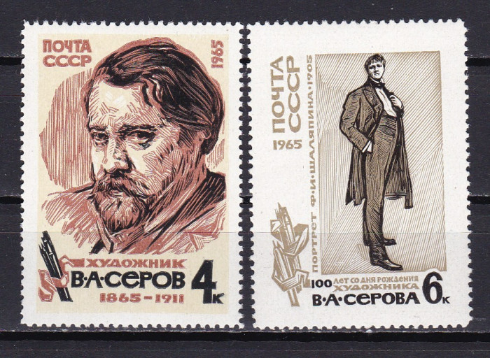 Rusia 1965 pictura MI 3082-3083 MNH w30