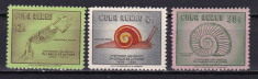 Cuba 1958 fauna MI 595-597 MNH w30 foto