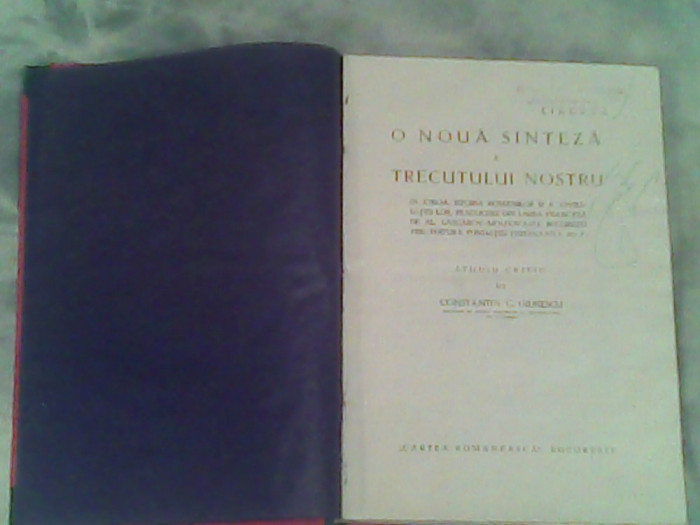 O noua sinteza a trecutului nostru-Prof.Constantin C.Giurescu