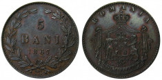 Romania - 5 Bani 1867 Watt&amp;amp;Co UNC - Piesa de Colectie ! foto