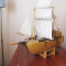 Corabie artizanala din lemn 50cm lungime cu suport inclus 199 RON