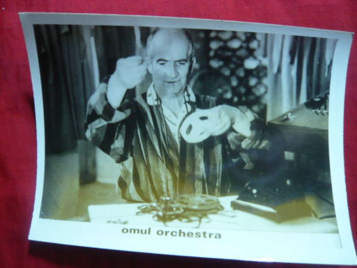 3 Fotografii din Filmul Omul Orchestra cu Louis de Funes , dim.=16,5x12 cm