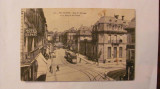 CY - Ilustrata MULHOUSE &quot;Bulevardul Sauvage &amp; Banca Frantei&quot; 1930 circulata