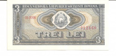 BANCNOTA 3 LEI 1966 - APROAPE NECIRCULATA! foto