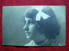 Ilustrata- Fotografie- Fetita ,circ. spic de grau Bacau-Ptra Neamt 1906 foto