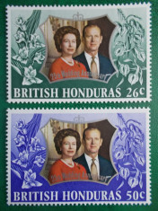 British Honduras 1972 Elizabeth II nunta regala - serie nestampilata MNH foto